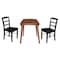 International Concepts 42 in. Solid Wood Round Dual Drop Leaf Dining Table with 2 Chairs in Distressed Oak/Black K42-42DL-C46-2-2 - alternate 4